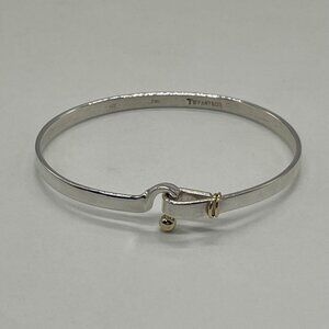 Tiffany & Co Hook And Eye Bangle SV YG Combination